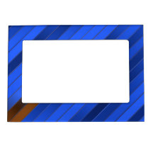 Bleu et cadre magnétique de rayures de Brown Cadres Magnétiques
