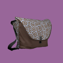 Bleu et cercles de Brown rétros sacs messenger