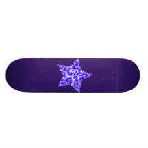 Bleu et étoile pourpre des étoiles planche à roulette