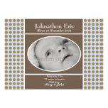 Bleu et faire-part de naissance de bébé de Brown