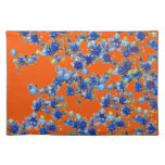 bleu et orange d'hortensia sets de table