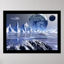 Bleu glacier posters