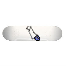 bleu graphique de goupille de bébé plateaux de skateboards customisés
