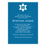Bleu juif d'étoile de Torah d'invitation de Mitzva
