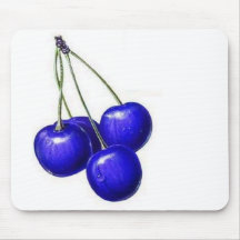 Bleu Mousepad de cerise Tapis De Souris