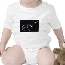 Bleu noir squelettique de mauvais rayon X de chien Body Pour Bébé