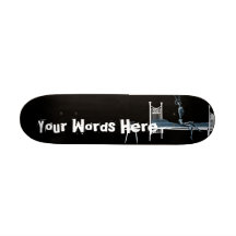 Bleu noir squelettique de rayon X heure du coucher Plateaux De Skateboards