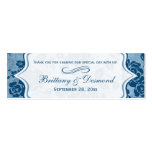 Bleu poussiéreux, étiquette florale blanche de fav cartes de visite professionnelles