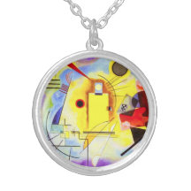 Bleu rouge jaune de Kandinsky Collier Personnalisé