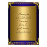Bleu royal de faire-part de fête d'anniversaire carte