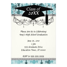 bleu turquoise et damassé affligée par aqua invitation personnalisable