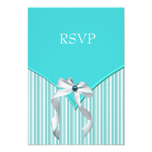 Bleu turquoise RSVP Bristols Personnalisés