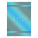 Bleu turquoise RSVP Faire-parts