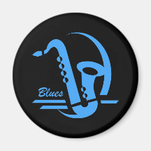 Bleus bleus de saxo magnets
