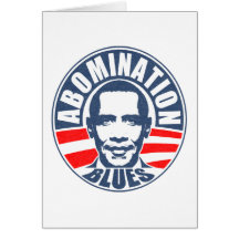 Bleus d'abomination d'Obama Cartes De Vœux