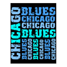 BLEUS DE CHICAGO CARTE POSTALE