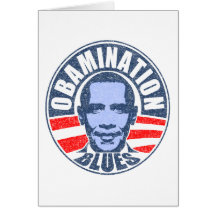 Bleus d'Obamination Carte De Vœux