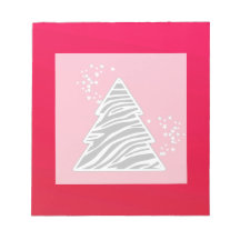 Bloc - notes d'arbre de Noël de zèbre Blocs-notes