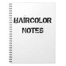 BLOC-NOTES DE HAIRCOLOR CARNET À SPIRALE