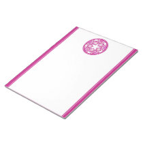 Bloc - notes floral décoratif de tuiles - pourpre blocs-notes