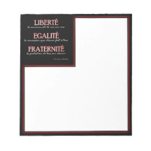 Bloc - notes : Liberté, Egalité, Fraternité Bloc Mémo