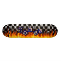 blocs de jouet de James en flammes Skateboard