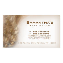 Blonde de carte de rendez-vous de spa de salon de  cartes de visite professionnelles