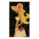 Blonde florale de Fashionista de rose de bikini de Carte De Visite
