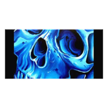 blue%20skull cartes de vœux avec photo