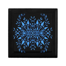 Blue Abstract Jewelry Box
