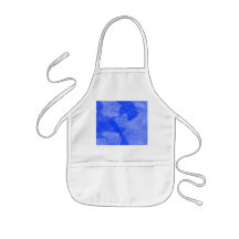 Blue and White Watercolor Print Apron