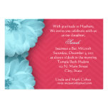 blue daisy chevron custom invitations