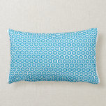 Blue Honeycomb with Snowflake Pillow
