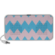 Blue Pink Chevron iPhone Speakers