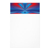 Blue-Red Rays Custom Stationery