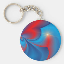 Blue-Red Rays Key Chain