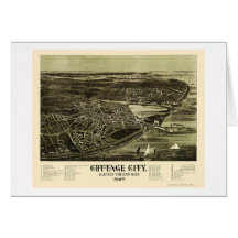 Bluffs de chêne, carte panoramique de mA - 1890