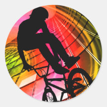 BMX dans les lignes et les cercles Adhésif