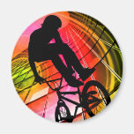 BMX dans les lignes et les cercles Aimant Pour Réfrigérateur