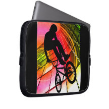 BMX dans les lignes et les cercles Trousses Pour Ordinateur Portable