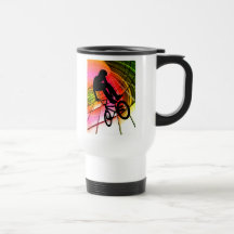 BMX dans les lignes et les cercles Tasse