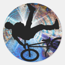 BMX dans un tunnel grunge Adhésif