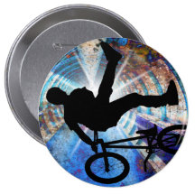 BMX dans un tunnel grunge Badges Avec Agrafe