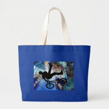 BMX dans un tunnel grunge Sac En Toile