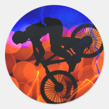BMX en cristaux et foudre légers Adhésifs Ronds