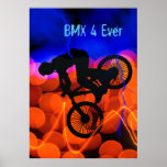 BMX en cristaux et foudre légers Affiches