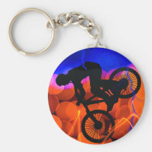 BMX en cristaux et foudre légers Porte-clefs