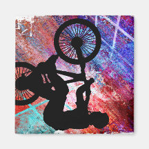 BMX sur la grunge rouillée Aimant