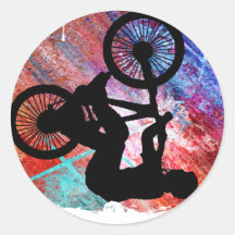 BMX sur la grunge rouillée Autocollant