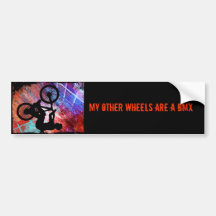 BMX sur la grunge rouillée Autocollant Pour Voiture